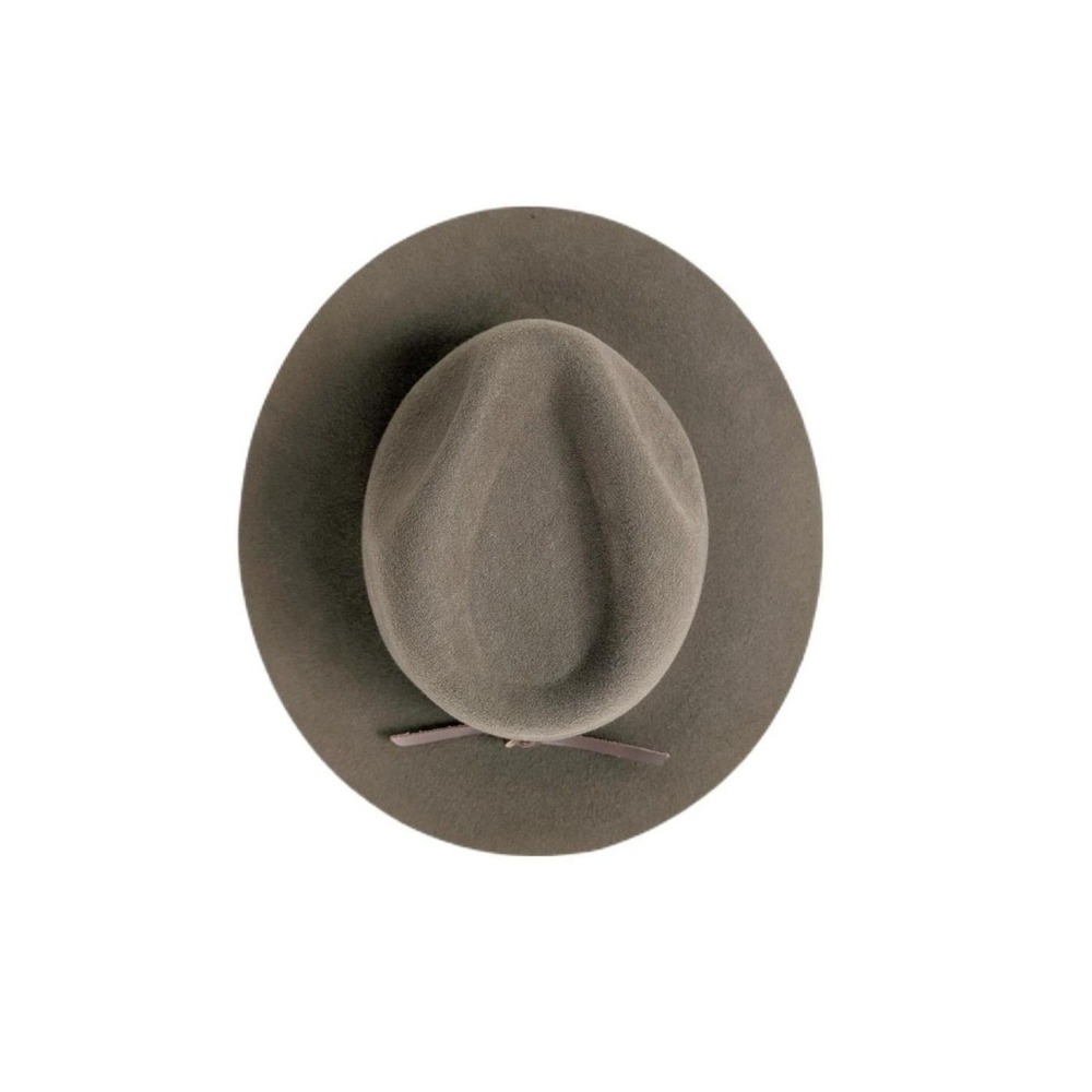 Brixton Boho Western Wesley Fedora Olive Green 100% Wool Fedora Hat
